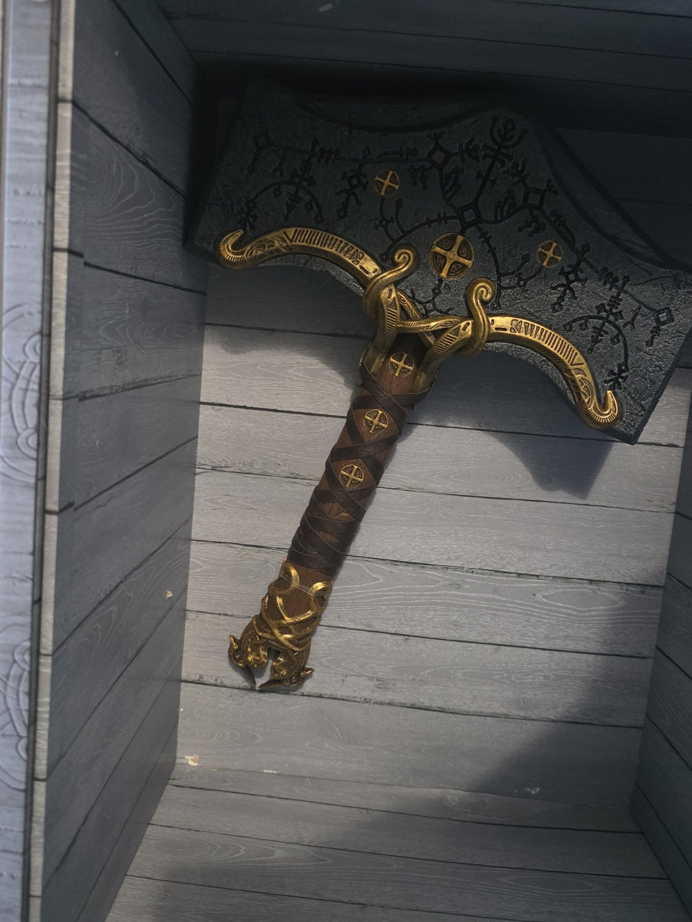 Decorative Black and Gold Wall Axe - Ornate Home Wall Decor